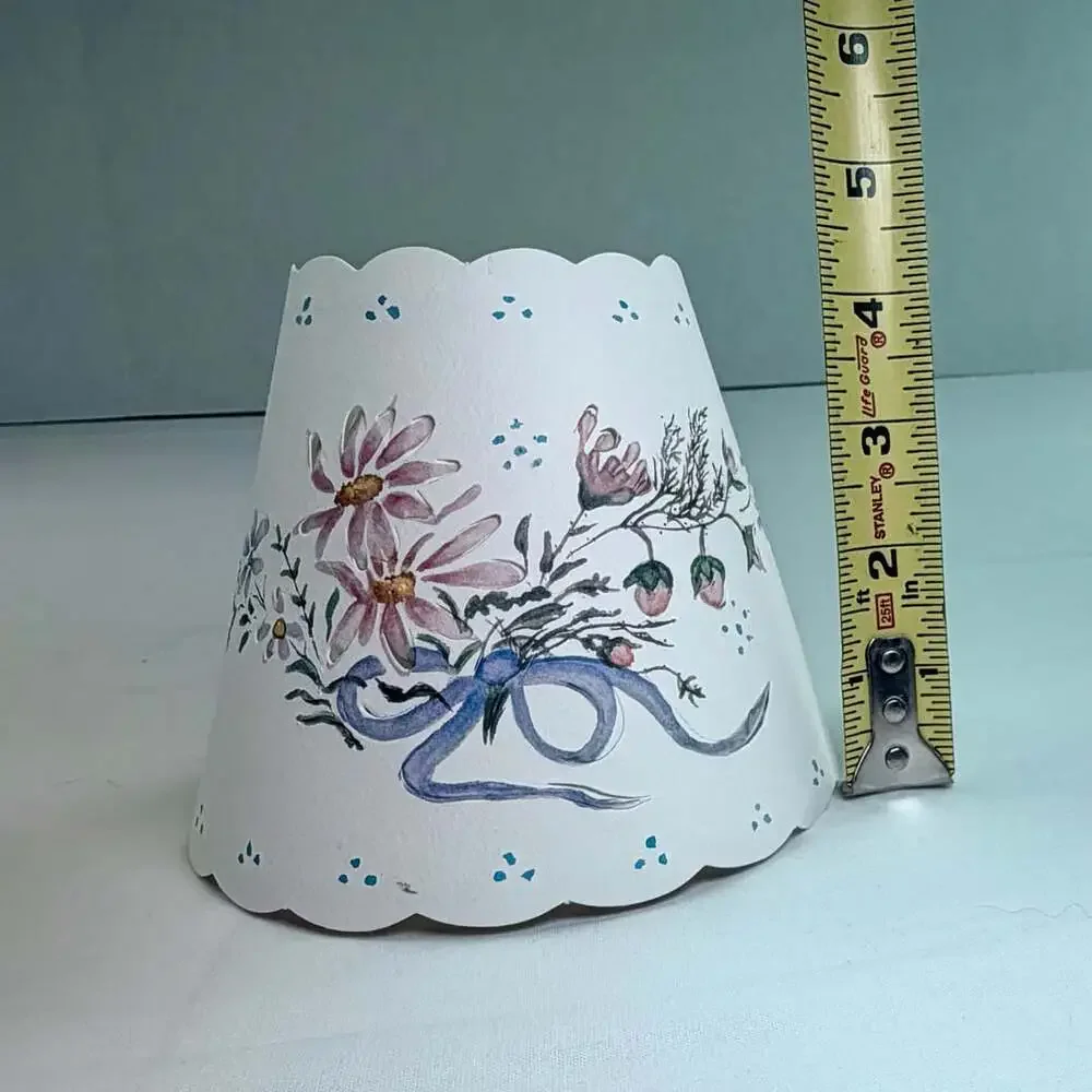 Joan McCoy 2-Piece Set Paper Floral Chandelier Lamp Shades